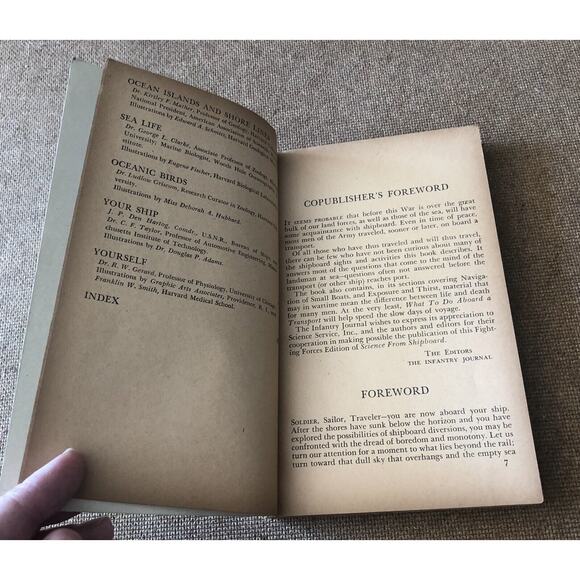 Vintage 1943 WWII Shipboard Science Ocean Transport SC Book The Infantry Journal - Picture 5 of 16